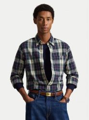 Polo Ralph Lauren Koszula 710B30242002 Granatowy Custom Fit. Niebieskie koszule Polo Ralph Lauren, l, bez wzorów, z bawełny, bez kołnierzyka, bez ramiączek. Za 769.99 zł.