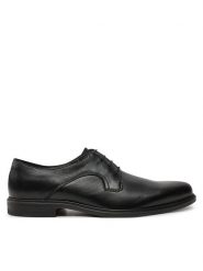 Hugo Półbuty Kerr Derb 50522948 Czarny. Czarne eleganckie półbuty Hugo, bez wzorów, ze skóry, bez obcasa, bez zapięcia. Za 479.99 zł.