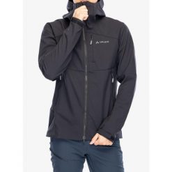 Kurtka softshell męska Vaude Roccia Softshell Jacket II. Czarne kurtki Vaude, m, bez wzorów, z softshellu, bez kaptura. Za 845.15 zł.