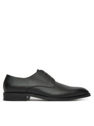 BOSS Półbuty 50542414 001 Czarny. Czarne eleganckie półbuty Boss, bez wzorów, ze skóry, bez obcasa, bez zapięcia. Za 899.99 zł.