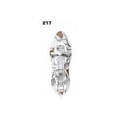 Rakiety śnieżne TSL 217 camo. Białe buty trekkingowe TSL, na zimę, bez wzorów, bez zapięcia. Za 884.50 zł.