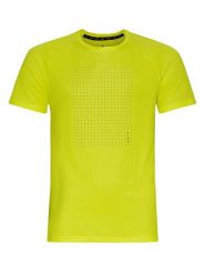 Odlo Koszulka "Essential" w kolorze jaskrawozielonym do biegania rozmiar: XL. Zielone t-shirty sportowe ODLO, bez wzorów, z materiału, bez ramiączek, do biegania. Za 97.28 zł.