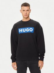 Hugo Bluza Niero 50522375 Czarny Regular Fit. Czarne bluzy Hugo, m, bez wzorów, z bawełny, bez kaptura. Za 479.99 zł.