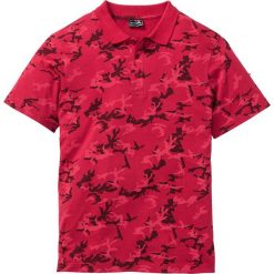Shirt polo Slim Fit bonprix ciemnoczerwony z nadrukiem. Koszulki polo marki bonprix. Za 44.99 zł.