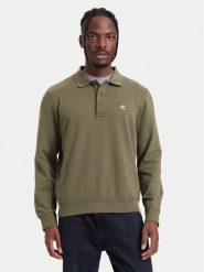 Calvin Klein Jeans Polo LV04RH235G Khaki Regular Fit. Brązowe koszulki polo Calvin Klein Jeans, m, bez wzorów, z bawełny, bez kołnierzyka, bez ramiączek. Za 369.99 zł.