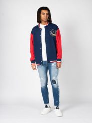 Fila Kurtka "Zurow" | FAM0394 | Mężczyzna | Czerwony, Granatowy. Czerwone kurtki Fila, m, bez wzorów, z bawełny, bez kaptura. W wyprzedaży za 249.00 zł.