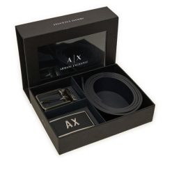 Pasek Męski Armani Exchange. Czarne paski Armani Exchange, bez wzorów. Za 559.99 zł.
