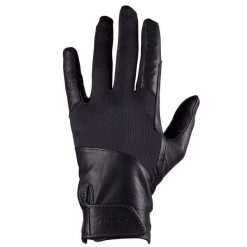 Rękawiczki jeździeckie męskie FOUGANZA 960. Czarne rękawiczki FOUGANZA, na lato, bez wzorów, z materiału. Za 69.99 zł.