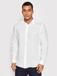 United Colors Of Benetton Koszula 5BKU5QJG8 Biały Regular Fit. Białe koszule United Colors Of Benetton, m, bez wzorów, ze lnu, bez kołnierzyka, bez ramiączek. Za 319.99 zł.