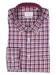 Eterna Koszula - Comfort fit - w kolorze czerwono-niebieskim rozmiar: 39. Czerwone koszule Eterna, bez wzorów, z bawełny, bez kołnierzyka, bez ramiączek. Za 87.40 zł.