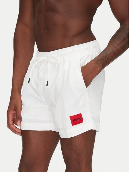 HUGO Szorty kąpielowe Dominica 50493450 Biały Regular Fit. Białe kąpielówki Hugo, m, bez wzorów, z syntetyku. Za 237.99 zł.