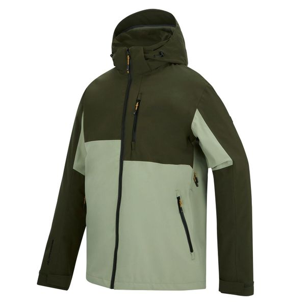 Męska wodoodporna kurtka turystyczna Bosfield Panelled z kapturem. Zielone kurtki Regatta, m, bez wzorów, z materiału, z kapturem. Za 339.99 zł.