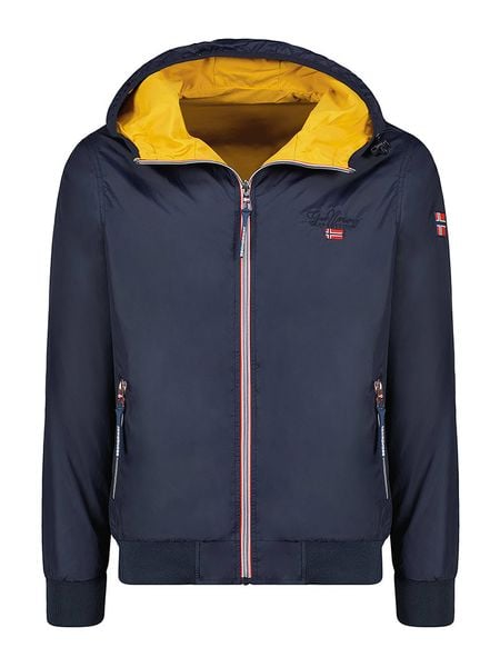Geographical Norway Dwustronna kurtka przejściowa "Arrivial" w kolorze granatowo-żółtym rozmiar: XL. Niebieskie kurtki Geographical Norway, xl, bez wzorów, bez kaptura. Za 209.82 zł.