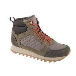 Buty trekkingowe męskie Merrell Alpine Mid Plr WP 2. Zielone buty turystyczne Merrell, na zimę, bez wzorów, z materiału, za kostkę, bez zapięcia, trekkingowe. Za 399.99 zł.