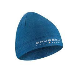 Czapka wełniana dwuwarstwowa unisex Brubeck EXTREME WOOL. Niebieskie czapki zimowe Brubeck, bez wzorów, z elastanu. Za 99.99 zł.