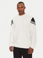 EA7 Emporio Armani Bluza 7M000272 AF12451 U0005 Biały Regular Fit. Białe bluzy EA7 Emporio Armani, m, bez wzorów, z bawełny, bez kaptura. Za 299.99 zł.