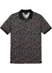 Shirt polo, krótki rękaw. Czarne bluzki z długim rękawem bonprix, l, bez wzorów, bez kołnierzyka, bez ramiączek. Za 72.99 zł.