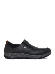 Rieker Półbuty CEO-03651-00 Czarny. Czarne eleganckie półbuty Rieker, bez wzorów, ze skóry, bez obcasa, bez zapięcia. Za 419.99 zł.
