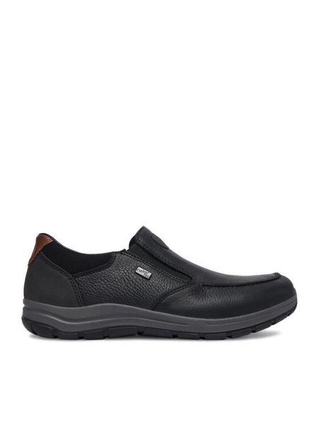 Rieker Półbuty CEO-03651-00 Czarny. Czarne eleganckie półbuty Rieker, bez wzorów, ze skóry, bez obcasa, bez zapięcia. Za 419.99 zł.