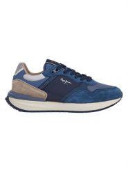Pepe Jeans FOOTWEAR Skórzane sneakersy w kolorze niebieskim rozmiar: 45. Niebieskie buty sportowe casual Pepe Jeans FOOTWEAR, bez wzorów, z jeansu, bez zapięcia. Za 190.63 zł.