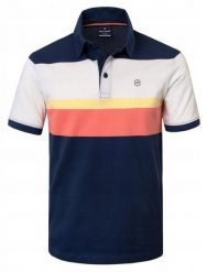 Męska Koszulka Polo - Pako Jeans - Kolorowa w Pasy. Koszulki polo Pako Jeans, l, bez wzorów, z bawełny, bez kołnierzyka, bez ramiączek. Za 129.00 zł.