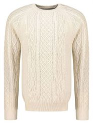 Geographical Norway Sweter "Fresh" w kolorze kremowym rozmiar: S. Brązowe swetry nierozpinane Geographical Norway, s, bez wzorów, z bawełny, bez kołnierzyka, bez ramiączek. Za 99.80 zł.