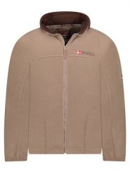 Geographical Norway Kurtka polarowa "Tamazonie" w kolorze szarobrązowym rozmiar: L. Brązowe kurtki Geographical Norway, l, bez wzorów, z materiału, bez kaptura. Za 130.81 zł.