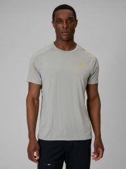 4F Koszulka trekkingowa regular szybkoschnąca męska - szara L. Szare t-shirty 4F, l, bez wzorów, z materiału, bez kołnierzyka, bez ramiączek. Za 119.99 zł.