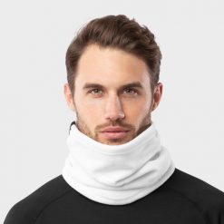Termiczny komin do sportów zimowych męski SIROKO Blunt White. Białe szaliki SIROKO, bez wzorów, z polaru. W wyprzedaży za 84.00 zł.
