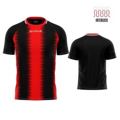 Givova Stripe Sport T-shirt Red-Zwart XL oddech i elastyczny. Czarne t-shirty sportowe Givova, bez wzorów, bez ramiączek, do piłki nożnej. Za 149.99 zł.