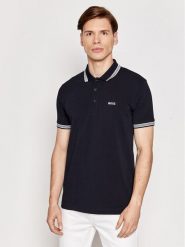 Boss Polo Paddy 50469055 Granatowy Regular Fit. Niebieskie koszulki polo Boss, m, bez wzorów, z bawełny, bez kołnierzyka, bez ramiączek. Za 249.99 zł.
