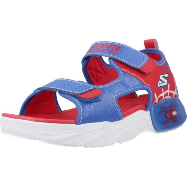 Sandały SKECHERS SPLASH-BUGT Niebieski. Niebieskie sandały Skechers, z syntetyku, bez zapięcia. Za 152.99 zł.