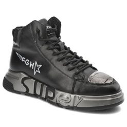 Czarne Sneakersy John Doubare Sportowe Obuwie Męskie. Czarne buty sportowe casual John Doubare, bez wzorów, ze skóry, bez zapięcia. Za 769.00 zł.