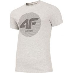 T-shirt męski TSM248 - chłodny jasny szary melanż. T-shirty marki 4F. Za 49.99 zł.