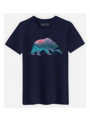 WOOOP Koszulka "Bear Country" w kolorze granatowym rozmiar: XL. Niebieskie bezrękawniki Wooop, xl, bez wzorów, z bawełny, bez kołnierzyka, bez ramiączek. Za 61.46 zł.