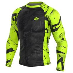 Koszulka sportowa męska Rashguard do MMA EXTREME HOBBY NEO. Zielone bielizna termoaktywna EXTREME HOBBY, m, bez wzorów, z bawełny, bez ramiączek, na fitness i siłownię. Za 209.00 zł.
