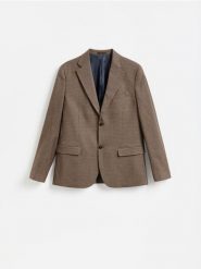 Marynarka regular w pepitkę - Inny. Garnitury Reserved, l, bez wzorów, z tkaniny. Za 359.99 zł.