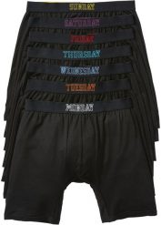 Długie bokserki, dopasowany fason (7 par). Czarne bokserki bonprix, l, bez wzorów. Za 137.99 zł.