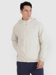 4F Kurtka przejściowa męska - beżowa 3XL. Brązowe kurtki 4F, m, bez wzorów, z dzianiny, z kapturem. Za 199.99 zł.
