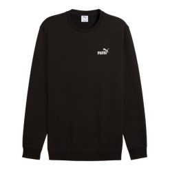 Męska Bluza Z Okrągłym Dekoltem ESS No.1 Small Logo. Czarne bluzy Puma, m, bez wzorów, bez kaptura. Za 208.99 zł.
