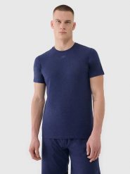 4F Koszulka funkcyjna w kolorze granatowym rozmiar: XXL. Niebieskie t-shirty sportowe 4F, bez wzorów, z materiału, bez ramiączek, na fitness i siłownię. Za 39.58 zł.