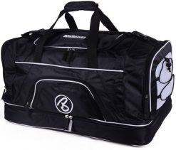BRUBAKER torba sportowa 52 L - z przegrodą na mokre rzeczy i buty - czarna. Białe torby na ramię X2, bez wzorów, z materiału, na ramię, duże, bez dodatków. Za 188.99 zł.