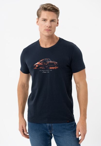 T-shirt z nadrukiem T-SINGER. T-shirty Volcano, l, bez wzorów, z bawełny, bez kołnierzyka, bez ramiączek. Za 59.99 zł.