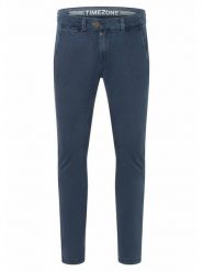 Timezone Spodnie chino "Janno" - Slim fit - w kolorze granatowym rozmiar: W33/L32. Niebieskie eleganckie spodnie Timezone, l. Za 109.00 zł.