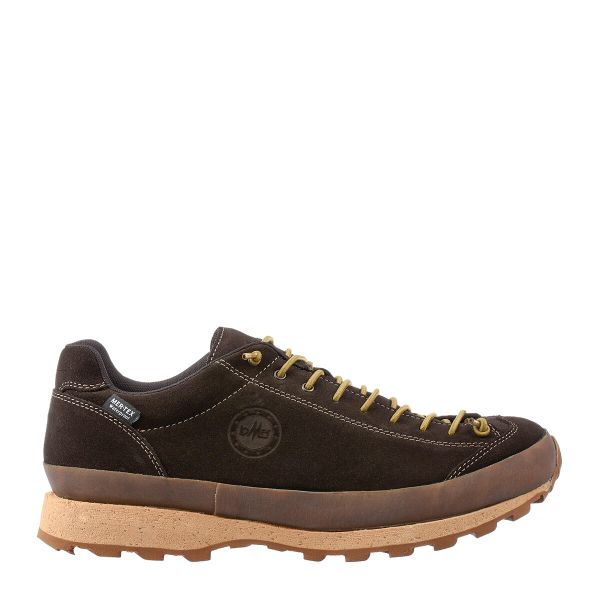 Buty turystyczne męskie LOMER Bio Naturale Eco Low Mtx. Brązowe buty turystyczne LOMER, bez wzorów, bez zapięcia. W wyprzedaży za 399.99 zł.