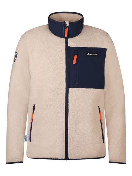 Westfjord Kurtka polarowa "Glymur" w kolorze kremowym rozmiar: XXL. Brązowe kurtki Westfjord, xxl, bez wzorów, z materiału, bez kaptura. Za 148.61 zł.