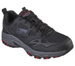 Buty trekkingowe męskie Skechers Hillcrest. Czarne trekkingi Skechers, bez wzorów, z materiału, bez zapięcia. Za 327.00 zł.