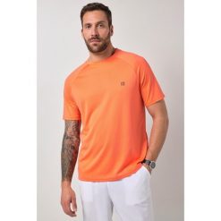 Męski T-shirt FLEXNAMIC® fitness rękaw 1/2 nadruk z tyłu QuickDry. Brązowe bluzki z długim rękawem JAY-PI, m, bez wzorów, z materiału, bez kołnierzyka, bez ramiączek. Za 139.99 zł.