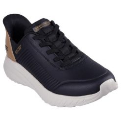 Buty do chodzenia męskie Skechers Chaos. Czarne buty sportowe casual Skechers, bez wzorów, z materiału, bez zapięcia. Za 357.00 zł.