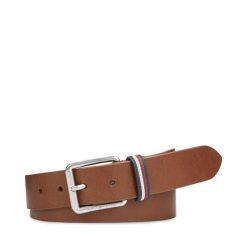 Pasek Męski Tommy Hilfiger. Brązowe paski Tommy Hilfiger, bez wzorów, casualowe. Za 399.99 zł.